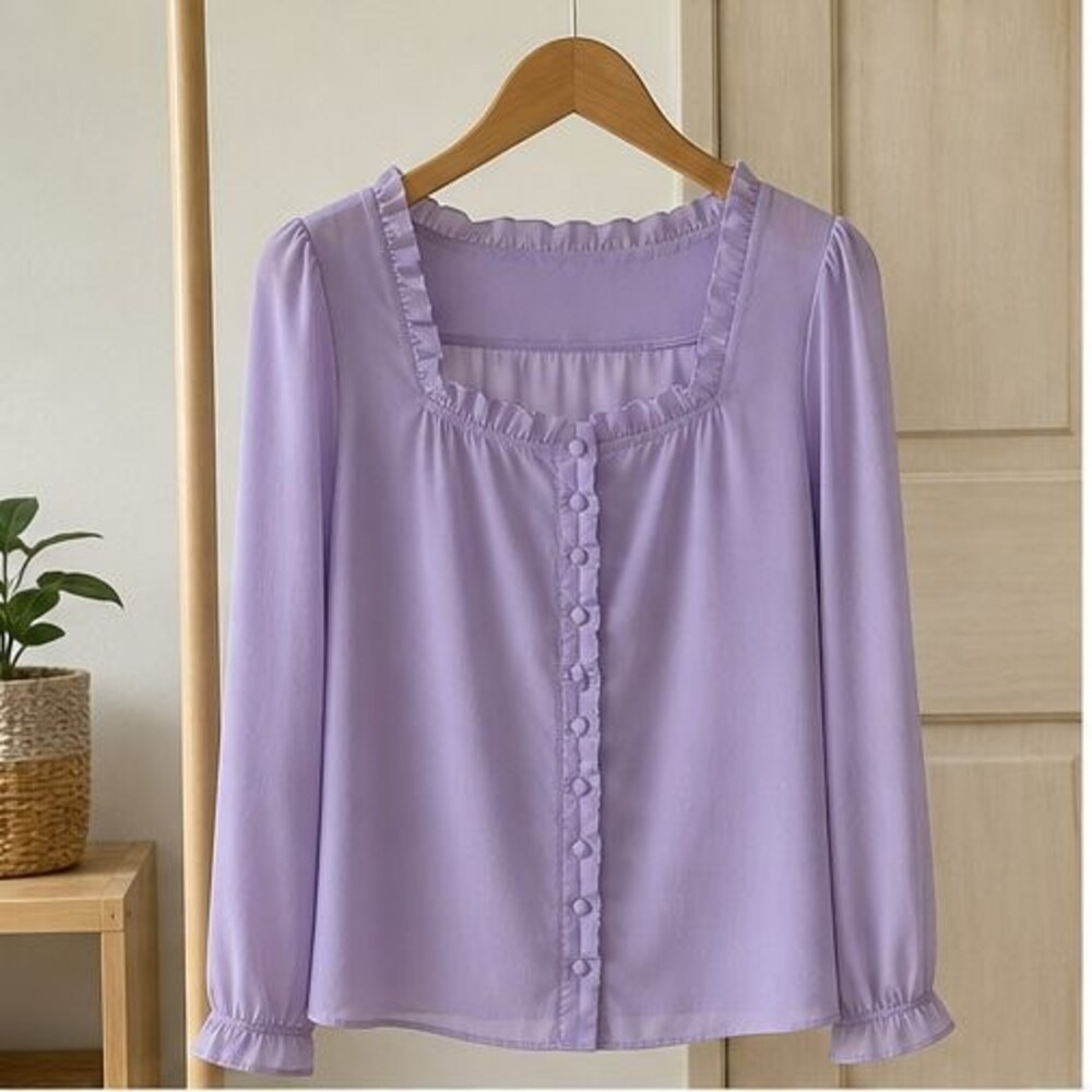 Lilac Smocked Top